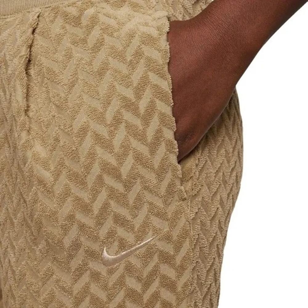 Nike Phoenix Brown Terry Cloth Fleece High Waisted Jogger‎ Pants Medium DR2178